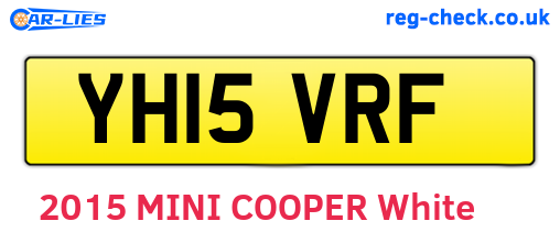 YH15VRF are the vehicle registration plates.