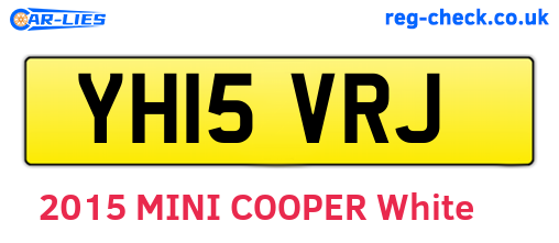YH15VRJ are the vehicle registration plates.