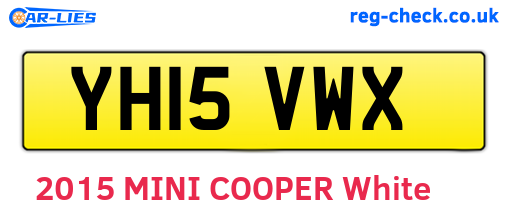 YH15VWX are the vehicle registration plates.