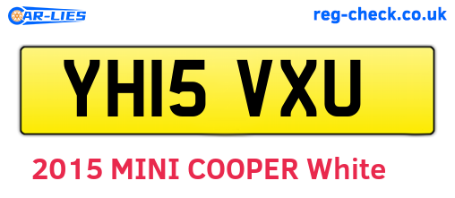 YH15VXU are the vehicle registration plates.