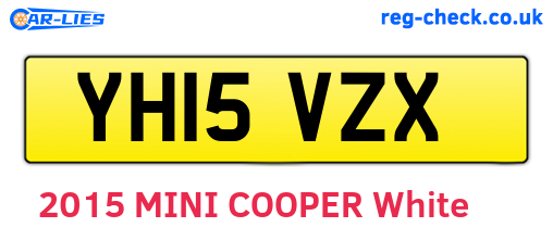 YH15VZX are the vehicle registration plates.