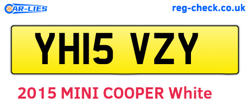 YH15VZY are the vehicle registration plates.