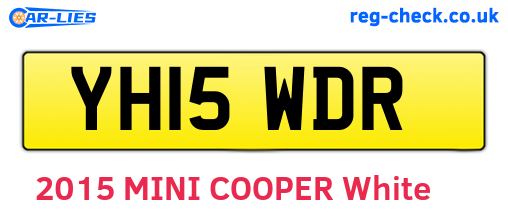 YH15WDR are the vehicle registration plates.