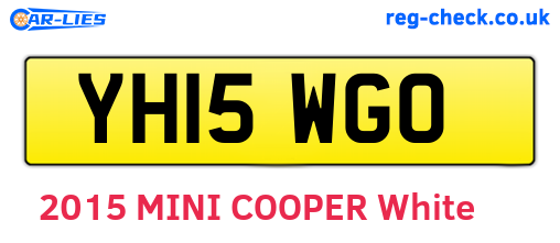 YH15WGO are the vehicle registration plates.
