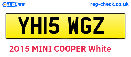YH15WGZ are the vehicle registration plates.