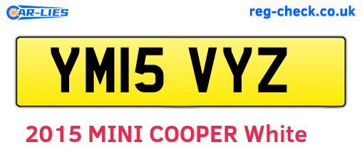 YM15VYZ are the vehicle registration plates.
