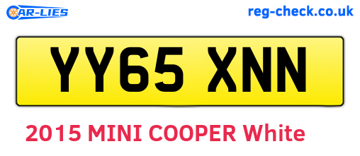 YY65XNN are the vehicle registration plates.