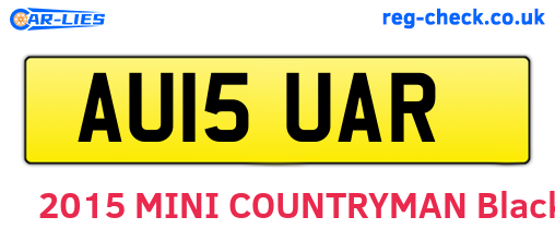 AU15UAR are the vehicle registration plates.