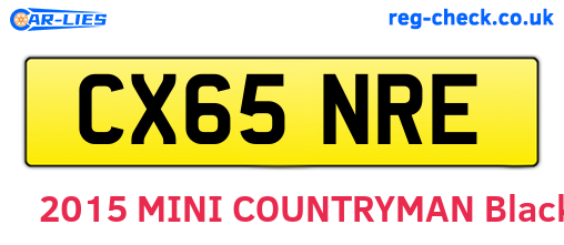 CX65NRE are the vehicle registration plates.