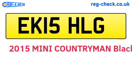 EK15HLG are the vehicle registration plates.