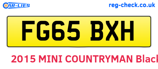 FG65BXH are the vehicle registration plates.