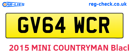 GV64WCR are the vehicle registration plates.