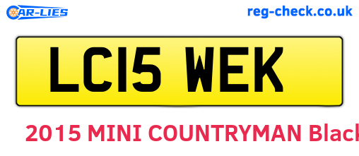 LC15WEK are the vehicle registration plates.