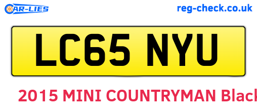 LC65NYU are the vehicle registration plates.