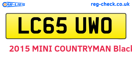 LC65UWO are the vehicle registration plates.