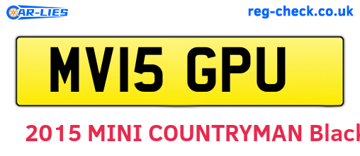 MV15GPU are the vehicle registration plates.