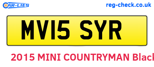 MV15SYR are the vehicle registration plates.