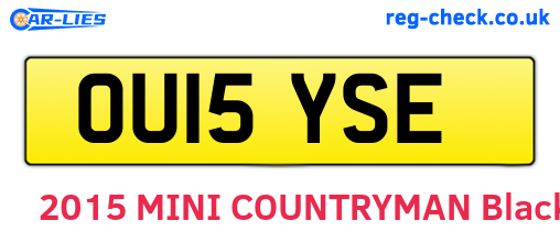 OU15YSE are the vehicle registration plates.
