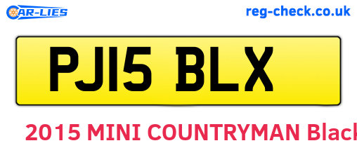 PJ15BLX are the vehicle registration plates.