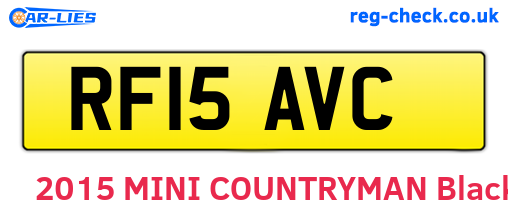 RF15AVC are the vehicle registration plates.