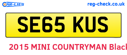 SE65KUS are the vehicle registration plates.