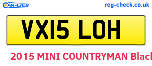 VX15LOH are the vehicle registration plates.