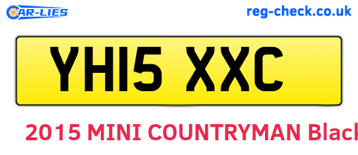 YH15XXC are the vehicle registration plates.