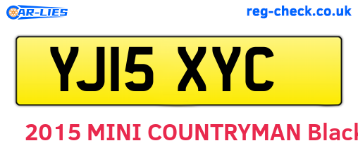 YJ15XYC are the vehicle registration plates.