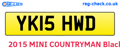 YK15HWD are the vehicle registration plates.