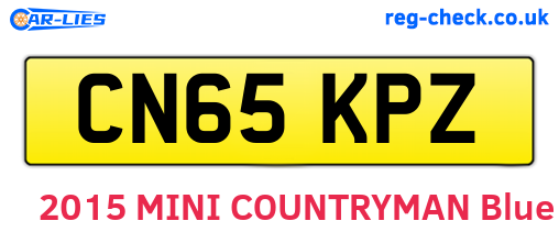 CN65KPZ are the vehicle registration plates.