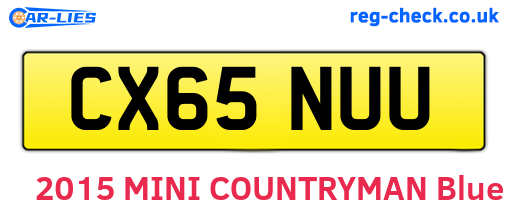 CX65NUU are the vehicle registration plates.