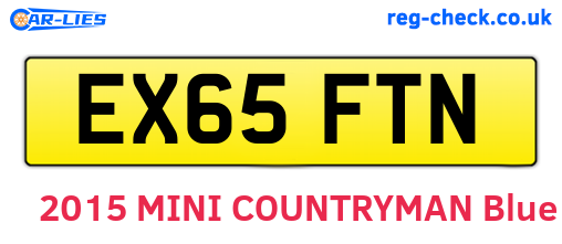 EX65FTN are the vehicle registration plates.