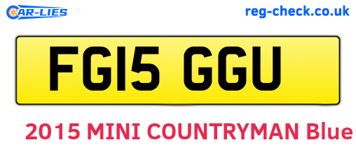 FG15GGU are the vehicle registration plates.