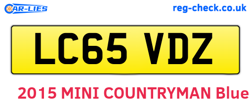 LC65VDZ are the vehicle registration plates.