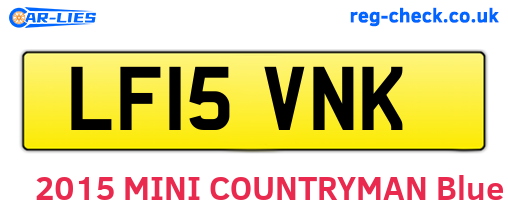 LF15VNK are the vehicle registration plates.
