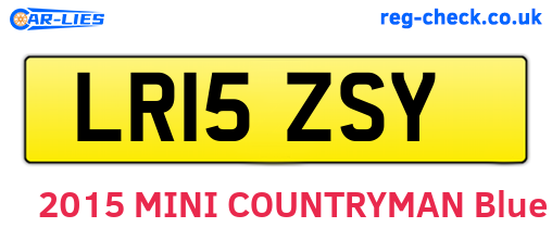LR15ZSY are the vehicle registration plates.