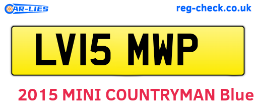 LV15MWP are the vehicle registration plates.
