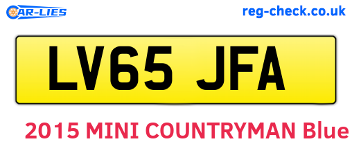 LV65JFA are the vehicle registration plates.