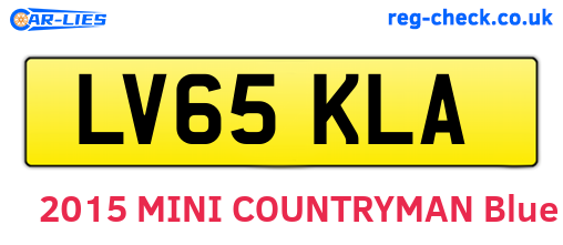 LV65KLA are the vehicle registration plates.