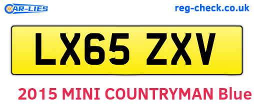 LX65ZXV are the vehicle registration plates.