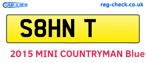S8HNT are the vehicle registration plates.