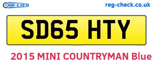 SD65HTY are the vehicle registration plates.
