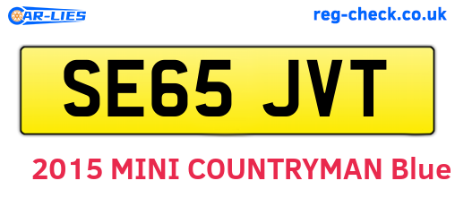 SE65JVT are the vehicle registration plates.