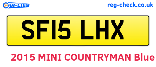 SF15LHX are the vehicle registration plates.