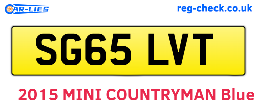 SG65LVT are the vehicle registration plates.