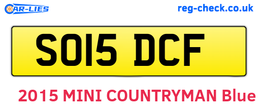 SO15DCF are the vehicle registration plates.