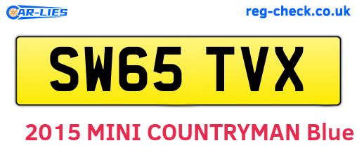 SW65TVX are the vehicle registration plates.
