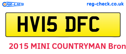 HV15DFC are the vehicle registration plates.