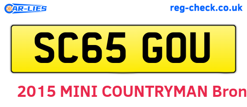 SC65GOU are the vehicle registration plates.