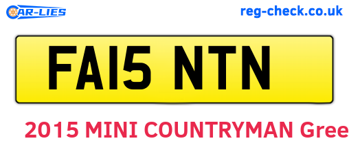 FA15NTN are the vehicle registration plates.